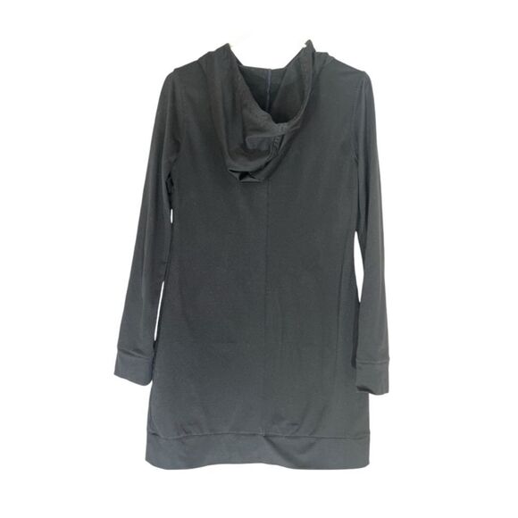 Fabletics Womens Size XXS Black Yukon Sweatshirt Tunic Hoodie Dress Short - Picture 3 of 4